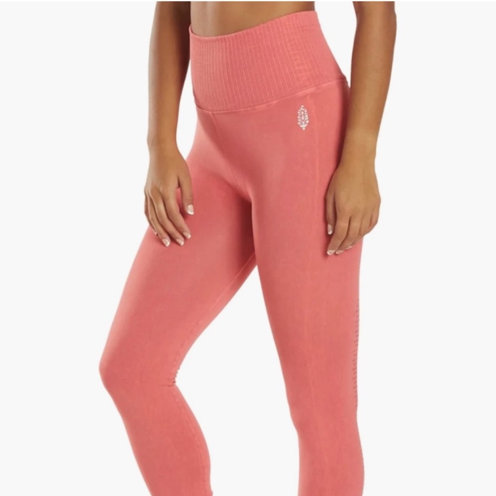 NWT Free People High-Rise 7/8 Good Karma Leggings Pomelo